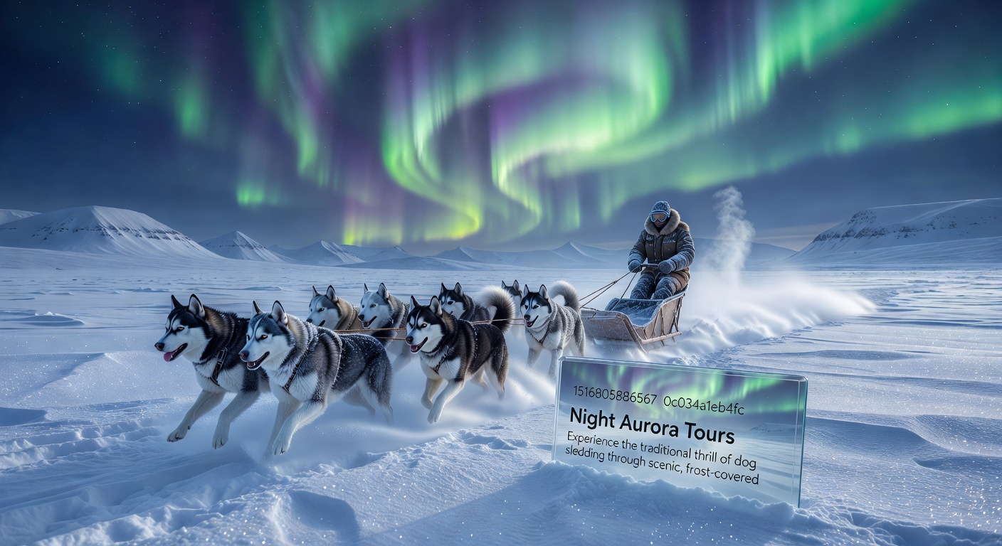 Husky Sledding in snow