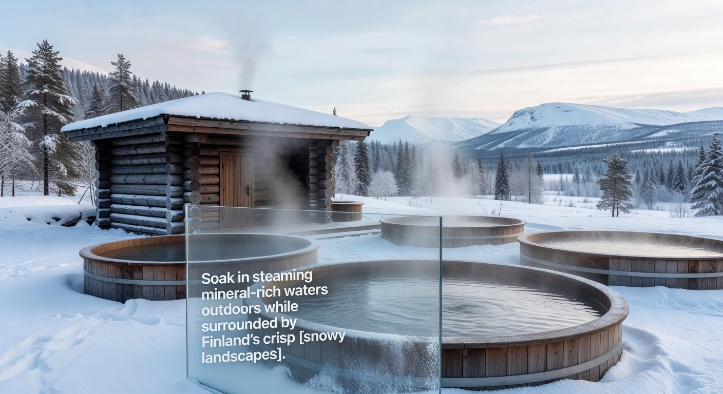 Outdoor Hot Baths with snow view